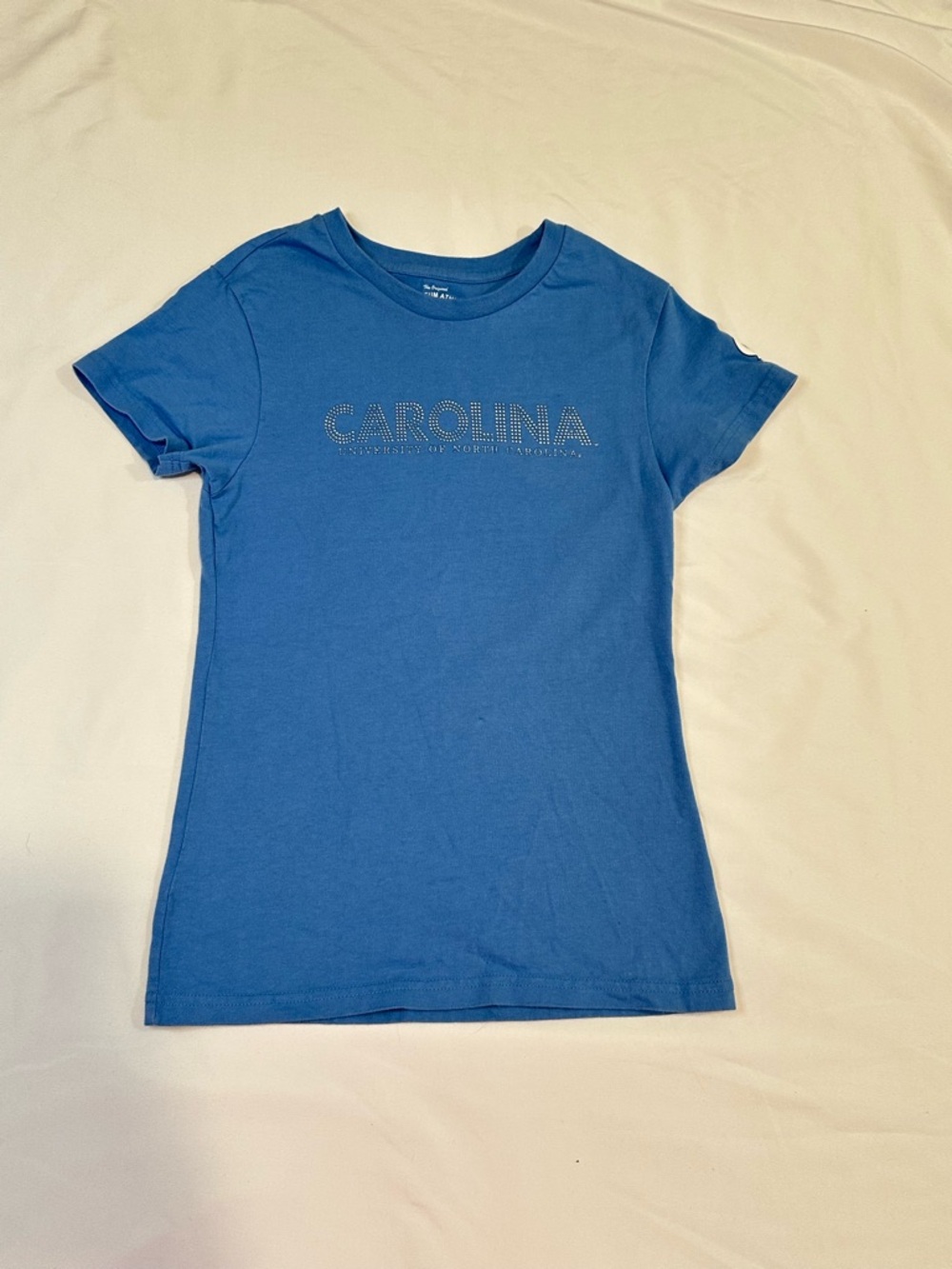 Carolina Rhinestone Logo Blue Tee